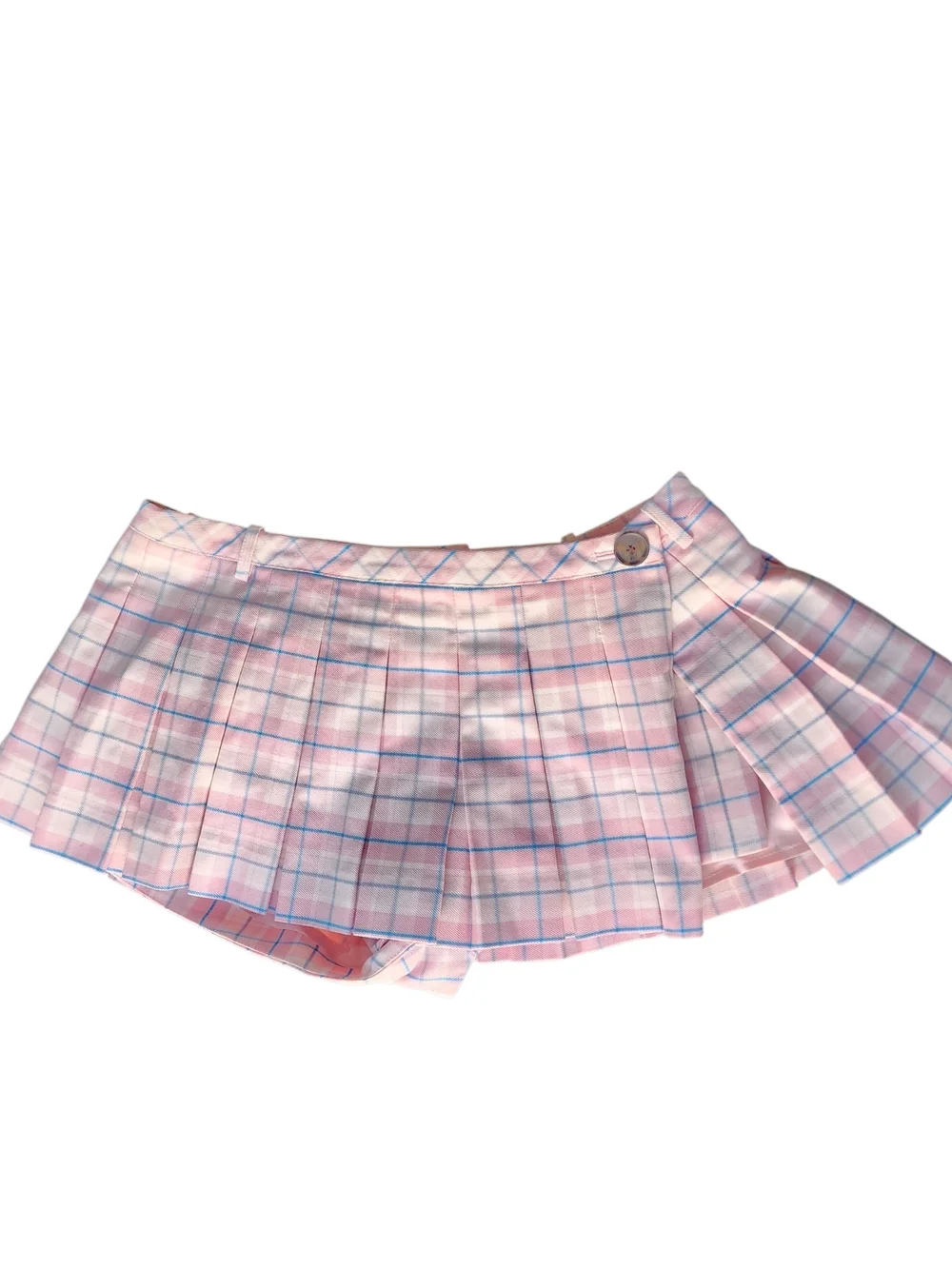 Sandy Liang Franc Skort Pleated Pink Multi Plaid Size 4 - Picture 1 of 14
